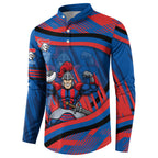 Newcastle Knights Rugby Mascot Button Sweatshirt Fierce Athlete Graphic in Sports Style