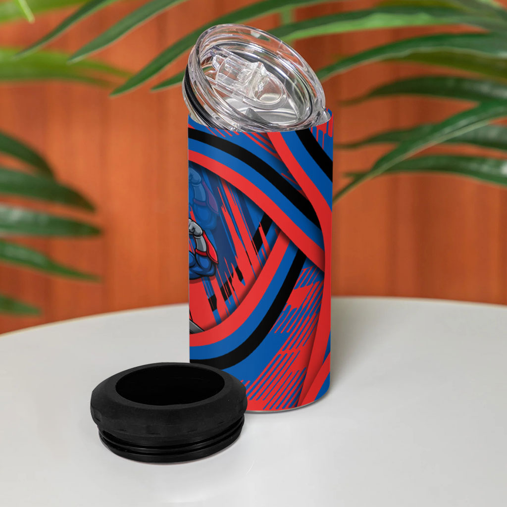 Newcastle Knights Rugby Mascot 4 in 1 Can Cooler Tumbler Fierce Athlete Graphic in Sports Style