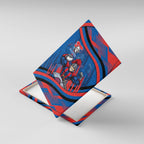 Newcastle Knights Rugby Mascot Canvas Wall Art Fierce Athlete Graphic in Sports Style