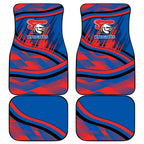 Newcastle Knights Rugby Mascot Car Mats Fierce Athlete Graphic in Sports Style
