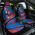Newcastle Knights Rugby Mascot Car Seat Cover Fierce Athlete Graphic in Sports Style