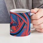 Newcastle Knights Rugby Mascot Ceramic Mug Fierce Athlete Graphic in Sports Style
