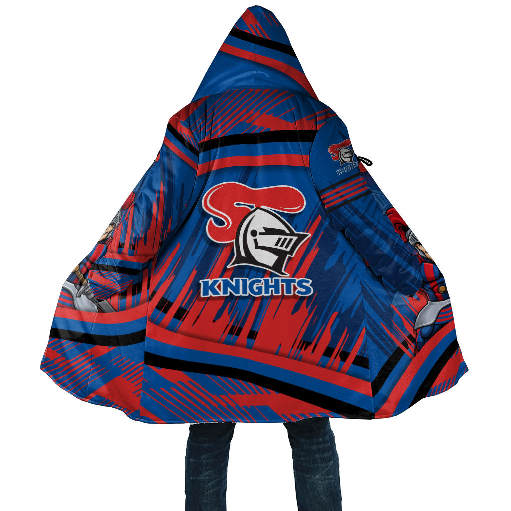 Newcastle Knights Rugby Mascot Cloak Fierce Athlete Graphic in Sports Style