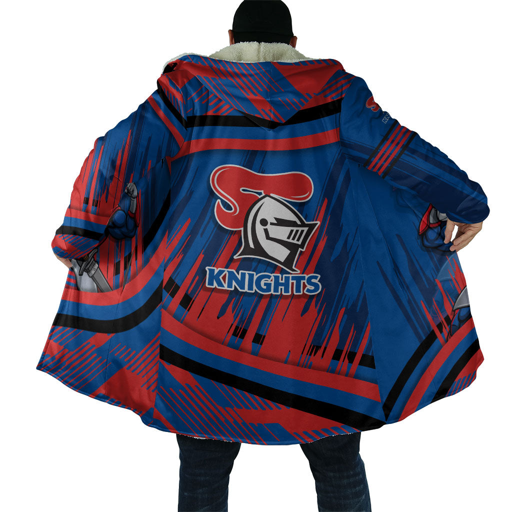 Newcastle Knights Rugby Mascot Cloak Fierce Athlete Graphic in Sports Style