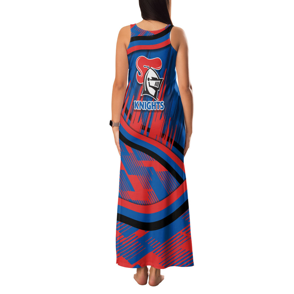 Newcastle Knights Rugby Mascot Family Matching Tank Maxi Dress and Hawaiian Shirt Fierce Athlete Graphic in Sports Style
