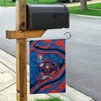 Newcastle Knights Rugby Mascot Garden Flag Fierce Athlete Graphic in Sports Style