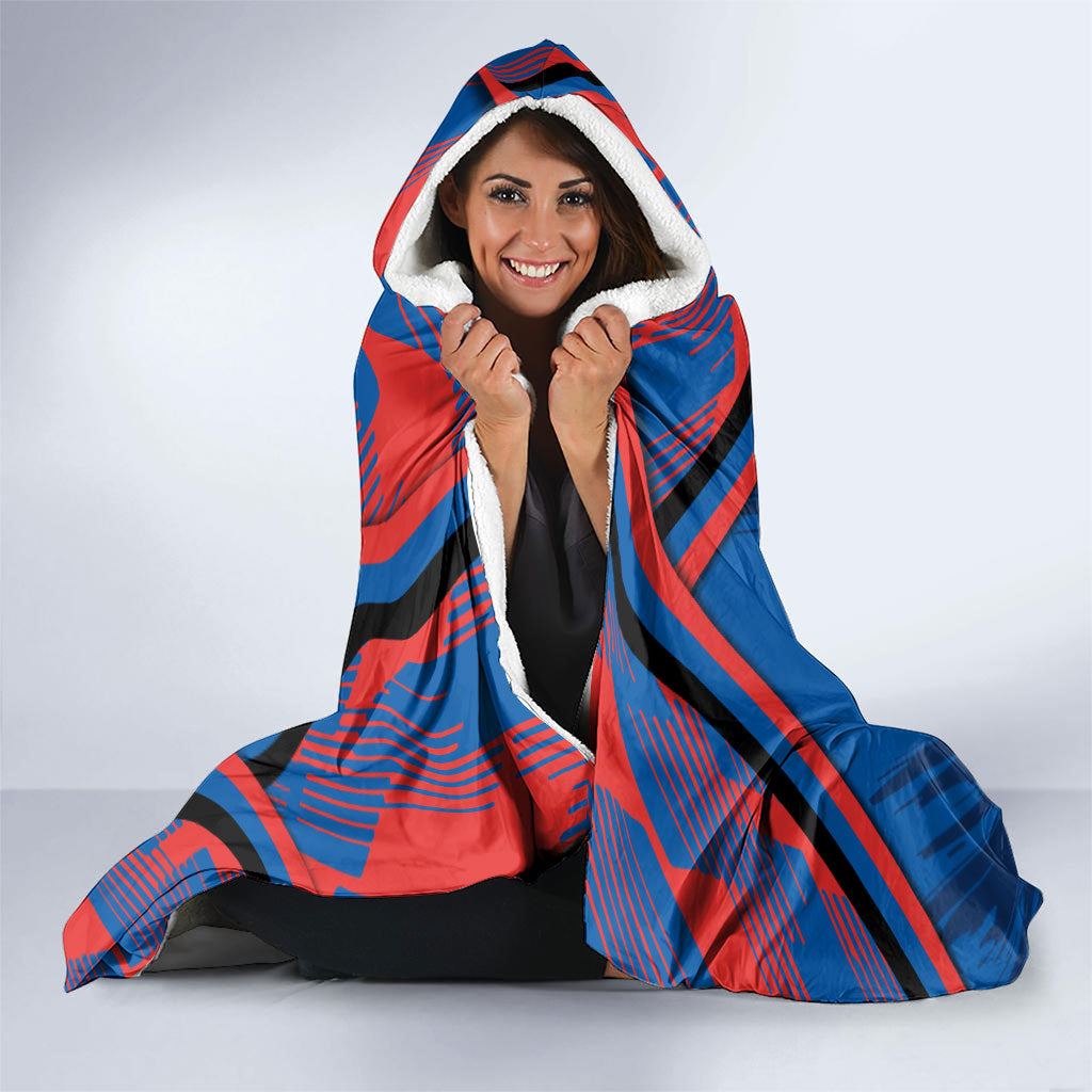 Newcastle Knights Rugby Mascot Hooded Blanket Fierce Athlete Graphic in Sports Style