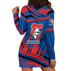 Newcastle Knights Rugby Mascot Hoodie Dress Fierce Athlete Graphic in Sports Style
