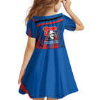 Newcastle Knights Rugby Mascot Kid Short Sleeve Dress Fierce Athlete Graphic in Sports Style