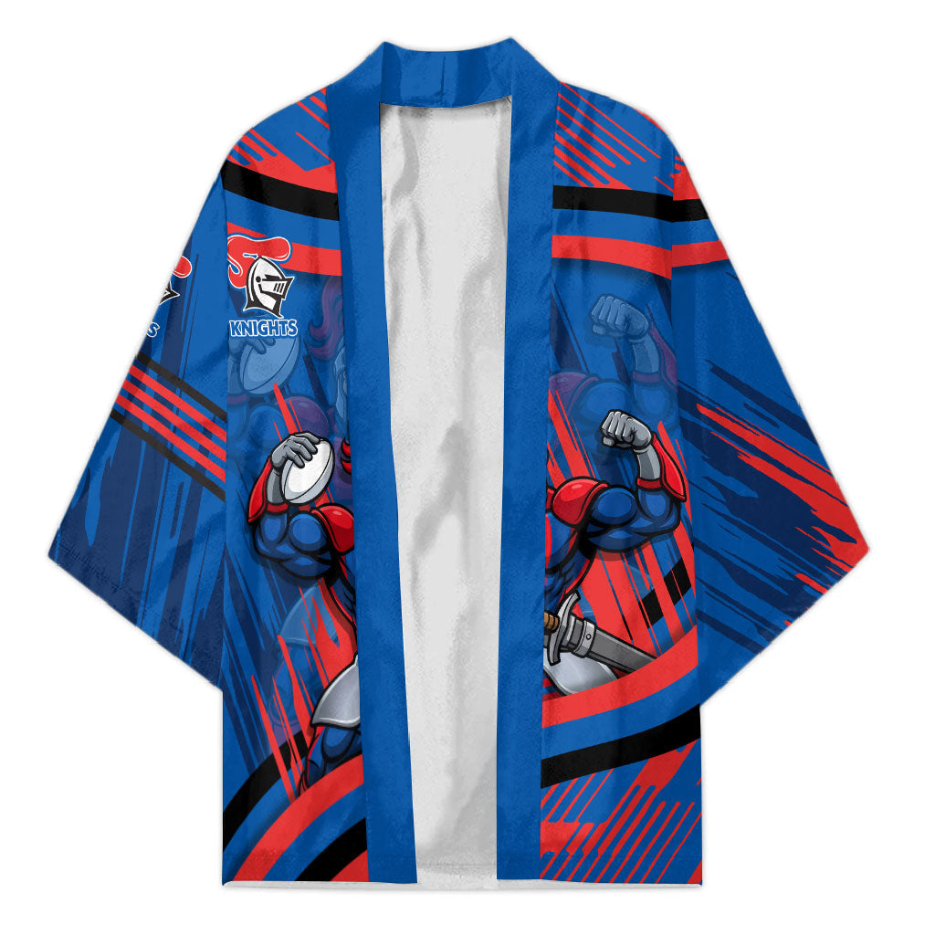 Newcastle Knights Rugby Mascot Kimono Fierce Athlete Graphic in Sports Style