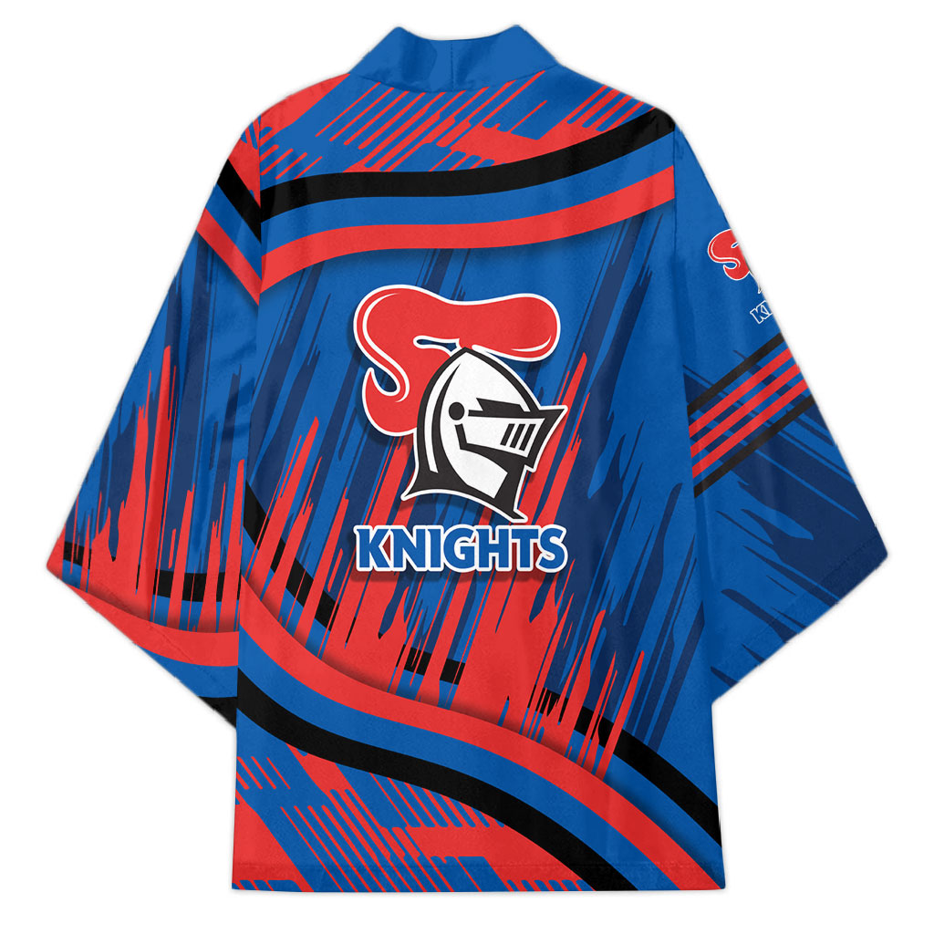 Newcastle Knights Rugby Mascot Kimono Fierce Athlete Graphic in Sports Style
