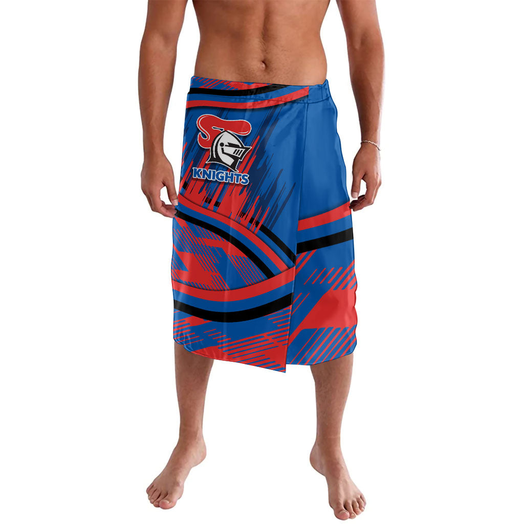 Newcastle Knights Rugby Mascot Lavalava Fierce Athlete Graphic in Sports Style