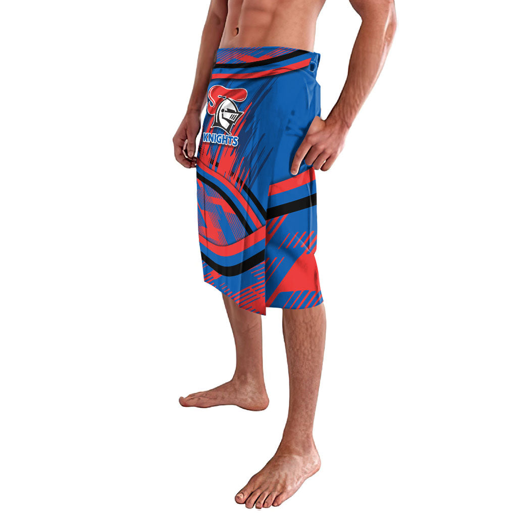 Newcastle Knights Rugby Mascot Lavalava Fierce Athlete Graphic in Sports Style