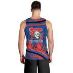 Newcastle Knights Rugby Mascot Men Tank Top Fierce Athlete Graphic in Sports Style