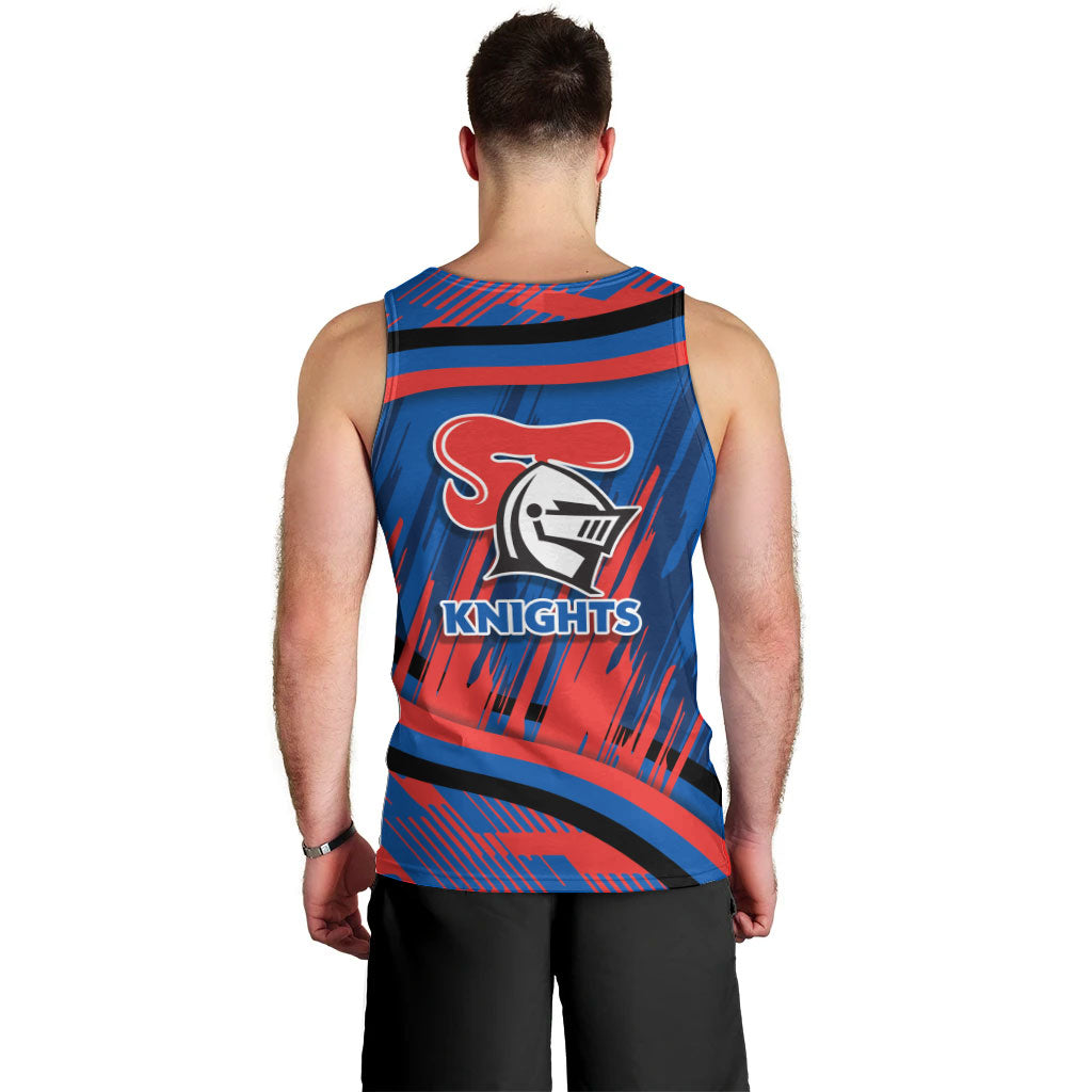 Newcastle Knights Rugby Mascot Men Tank Top Fierce Athlete Graphic in Sports Style