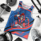 Newcastle Knights Rugby Mascot Men Tank Top Fierce Athlete Graphic in Sports Style