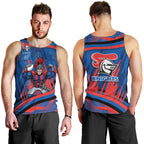 Newcastle Knights Rugby Mascot Men Tank Top Fierce Athlete Graphic in Sports Style