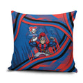 Newcastle Knights Rugby Mascot Pillow Cover Fierce Athlete Graphic in Sports Style