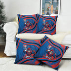 Newcastle Knights Rugby Mascot Pillow Cover Fierce Athlete Graphic in Sports Style