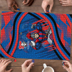 Newcastle Knights Rugby Mascot Puzzle Fierce Athlete Graphic in Sports Style