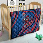 Newcastle Knights Rugby Mascot Quilt Fierce Athlete Graphic in Sports Style