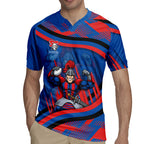 Newcastle Knights Rugby Mascot Rugby Jersey Fierce Athlete Graphic in Sports Style