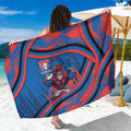 Newcastle Knights Rugby Mascot Sarong Fierce Athlete Graphic in Sports Style