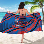Newcastle Knights Rugby Mascot Sarong Fierce Athlete Graphic in Sports Style