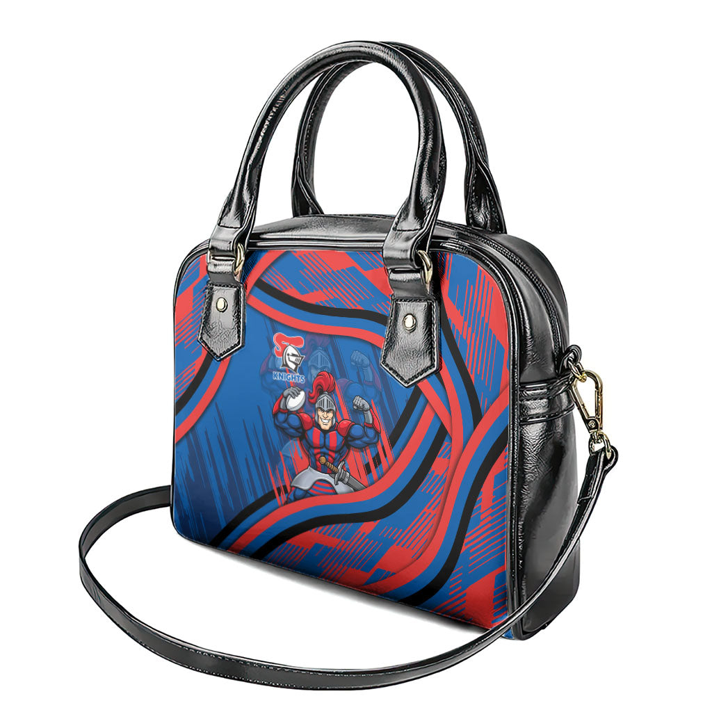 Newcastle Knights Rugby Mascot Shoulder Handbag Fierce Athlete Graphic in Sports Style