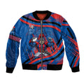 Newcastle Knights Rugby Mascot Sleeve Zip Bomber Jacket Fierce Athlete Graphic in Sports Style