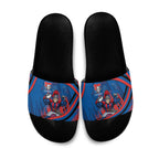 Newcastle Knights Rugby Mascot Slide Sandals Fierce Athlete Graphic in Sports Style