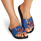 Newcastle Knights Rugby Mascot Slide Sandals Fierce Athlete Graphic in Sports Style