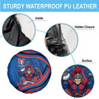 Newcastle Knights Rugby Mascot Spare Tire Cover Fierce Athlete Graphic in Sports Style