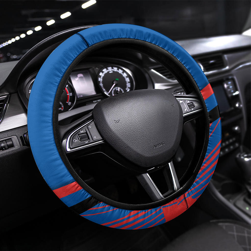 Newcastle Knights Rugby Mascot Steering Wheel Cover Fierce Athlete Graphic in Sports Style