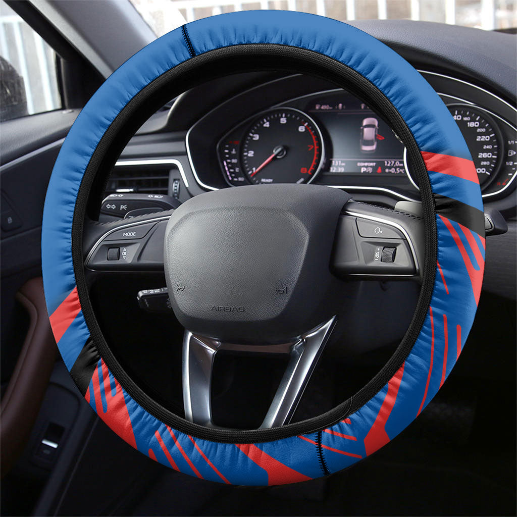 Newcastle Knights Rugby Mascot Steering Wheel Cover Fierce Athlete Graphic in Sports Style
