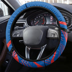 Newcastle Knights Rugby Mascot Steering Wheel Cover Fierce Athlete Graphic in Sports Style