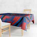 Newcastle Knights Rugby Mascot Tablecloth Fierce Athlete Graphic in Sports Style