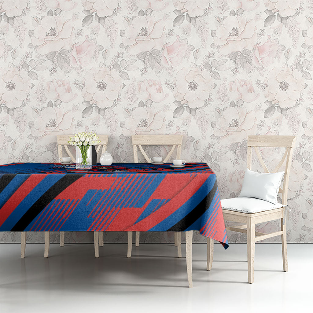 Newcastle Knights Rugby Mascot Tablecloth Fierce Athlete Graphic in Sports Style