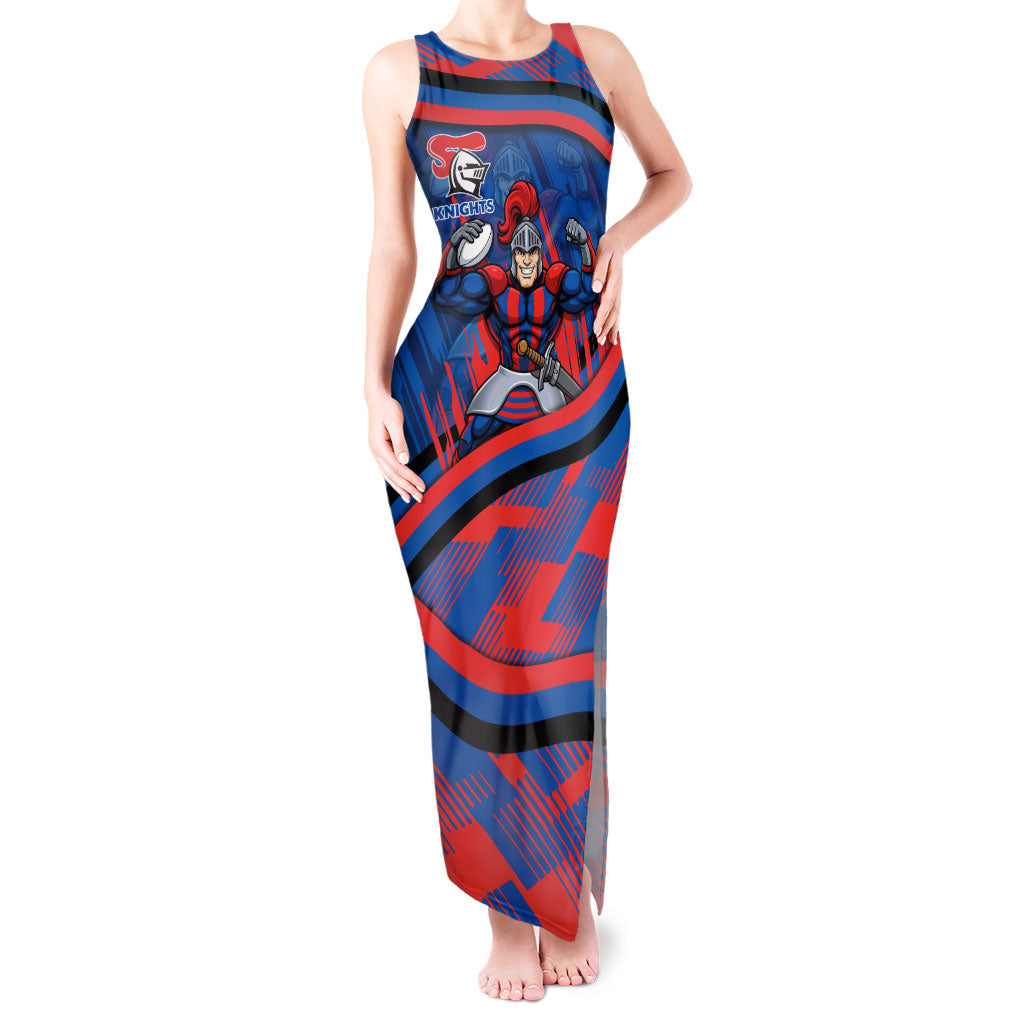 Newcastle Knights Rugby Mascot Tank Maxi Dress Fierce Athlete Graphic in Sports Style