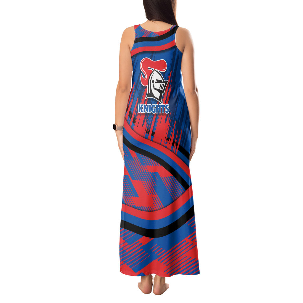 Newcastle Knights Rugby Mascot Tank Maxi Dress Fierce Athlete Graphic in Sports Style
