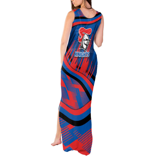 Newcastle Knights Rugby Mascot Tank Maxi Dress Fierce Athlete Graphic in Sports Style
