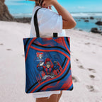 Newcastle Knights Rugby Mascot Tote Bag Fierce Athlete Graphic in Sports Style