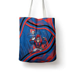 Newcastle Knights Rugby Mascot Tote Bag Fierce Athlete Graphic in Sports Style