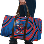 Newcastle Knights Rugby Mascot Travel Bag Fierce Athlete Graphic in Sports Style