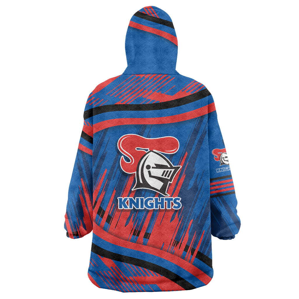 Newcastle Knights Rugby Mascot Wearable Blanket Hoodie Fierce Athlete Graphic in Sports Style