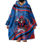 Newcastle Knights Rugby Mascot Wearable Blanket Hoodie Fierce Athlete Graphic in Sports Style
