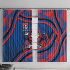 Newcastle Knights Rugby Mascot Window Curtain Fierce Athlete Graphic in Sports Style