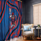 Newcastle Knights Rugby Mascot Window Curtain Fierce Athlete Graphic in Sports Style