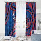 Newcastle Knights Rugby Mascot Window Curtain Fierce Athlete Graphic in Sports Style