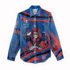 Newcastle Knights Rugby Mascot Women Casual Shirt Fierce Athlete Graphic in Sports Style